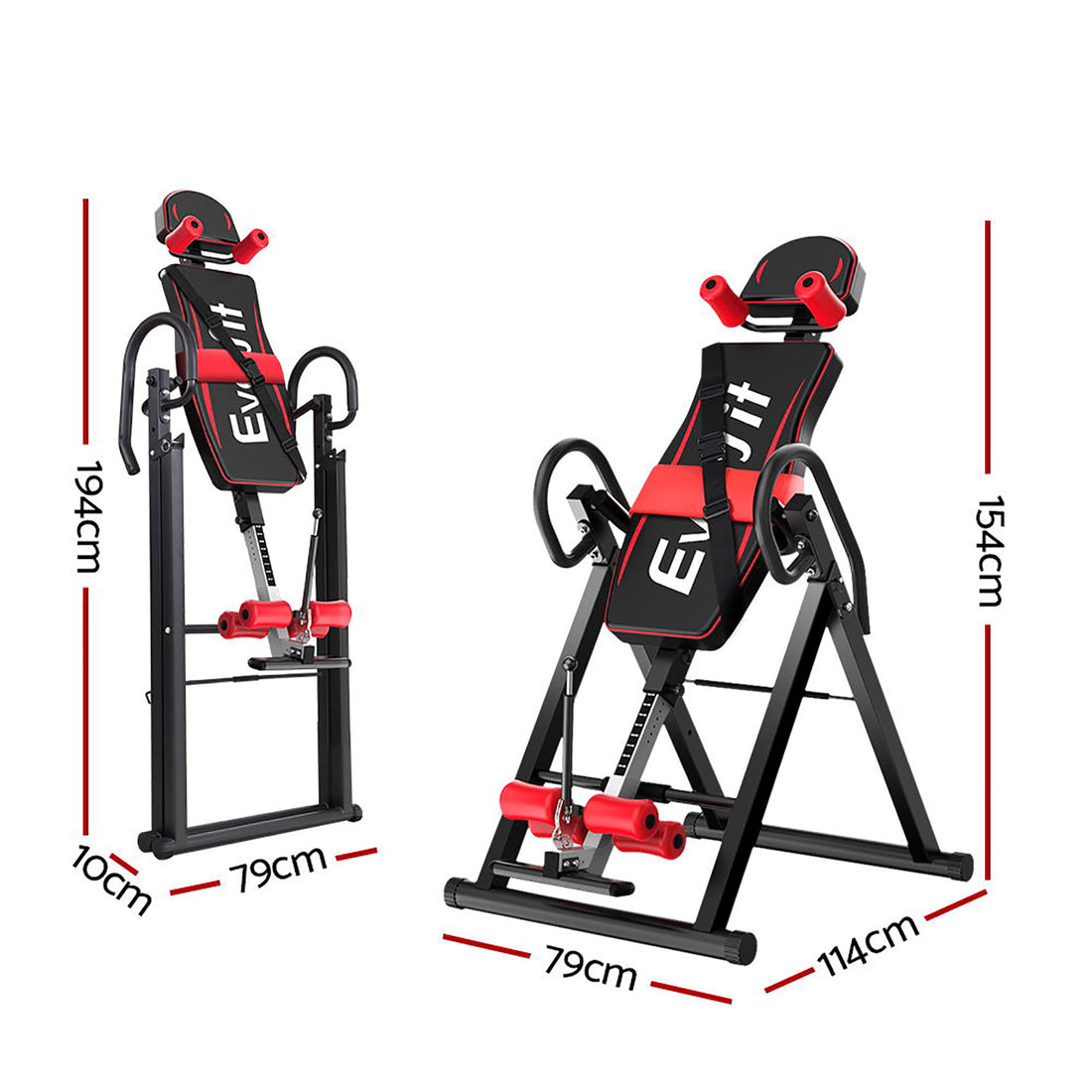 Everfit Inversion Table Gravity Stretcher Inverter Foldable Home Fitness Gym-Sports &amp; Fitness &gt; Fitness Accessories-PEROZ Accessories