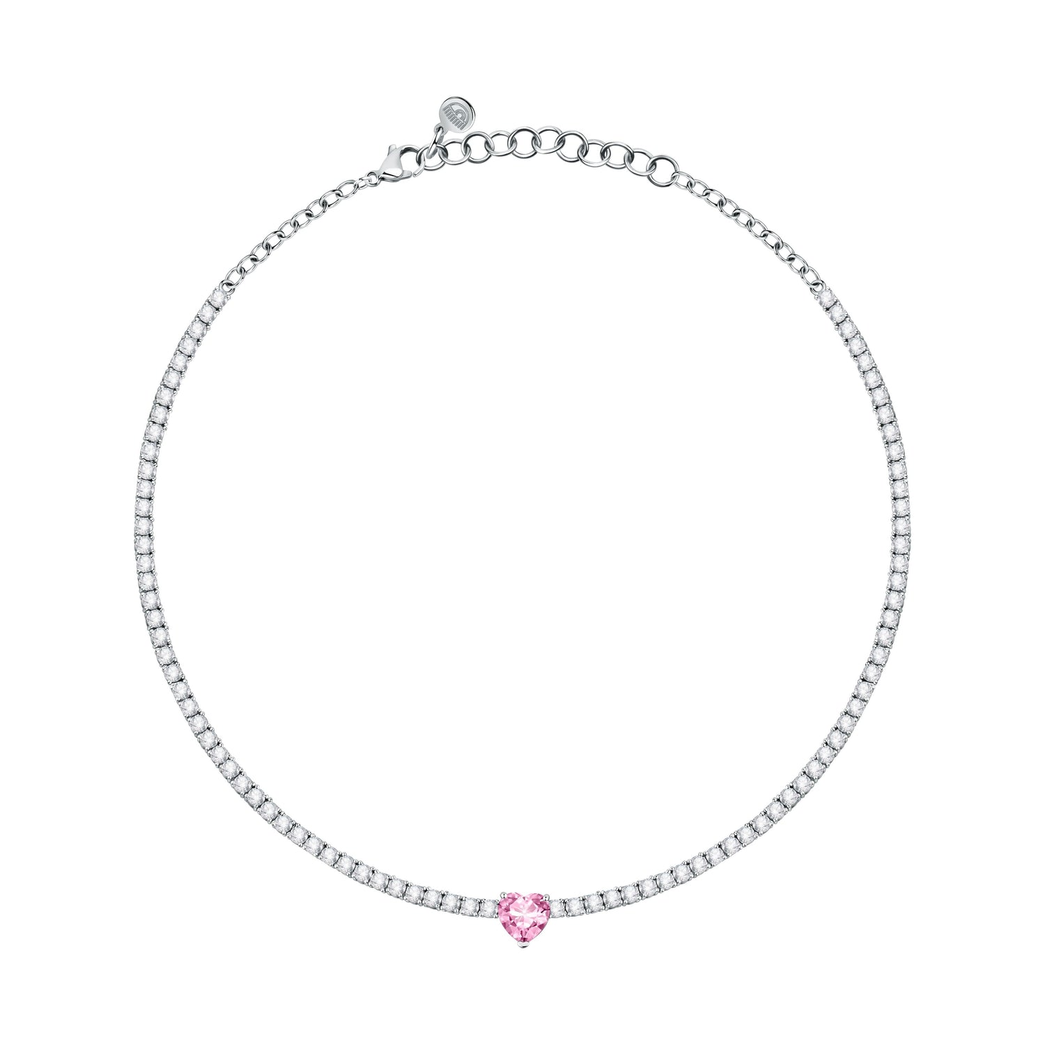Chiara Ferragni Diamond Heart FairyTale Tennis Necklace-Necklaces-PEROZ Accessories