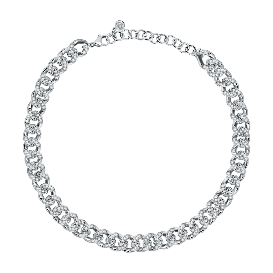 Chiara Ferragni Chain Collection Full Pave Necklace-Necklaces-PEROZ Accessories
