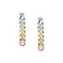 Chiara Ferragni Chain Collection Pink Stone Gold Earrings-Earrings-PEROZ Accessories