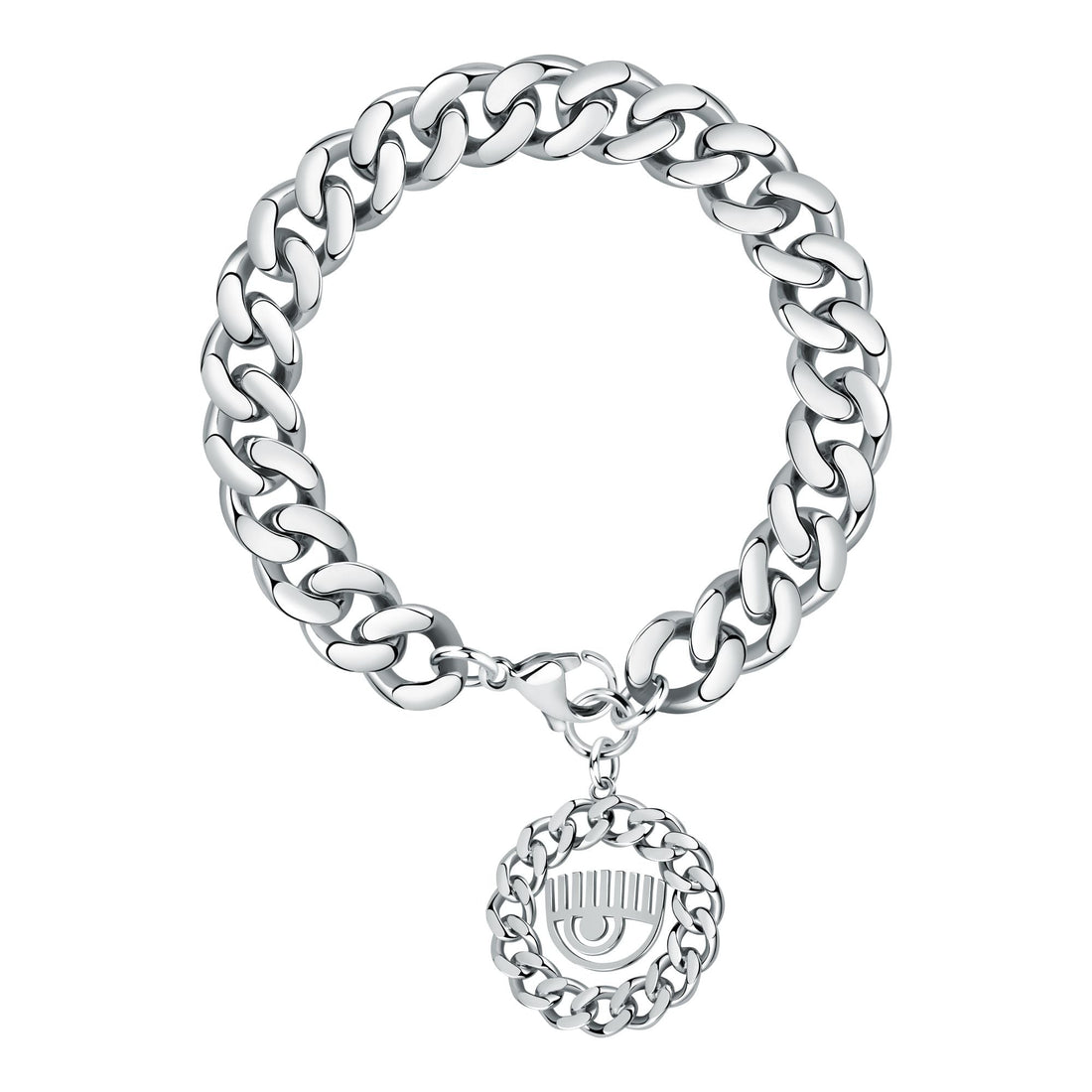 Chiara Ferragni Chain Collection Silver Eye Bracelet-Bracelets-PEROZ Accessories