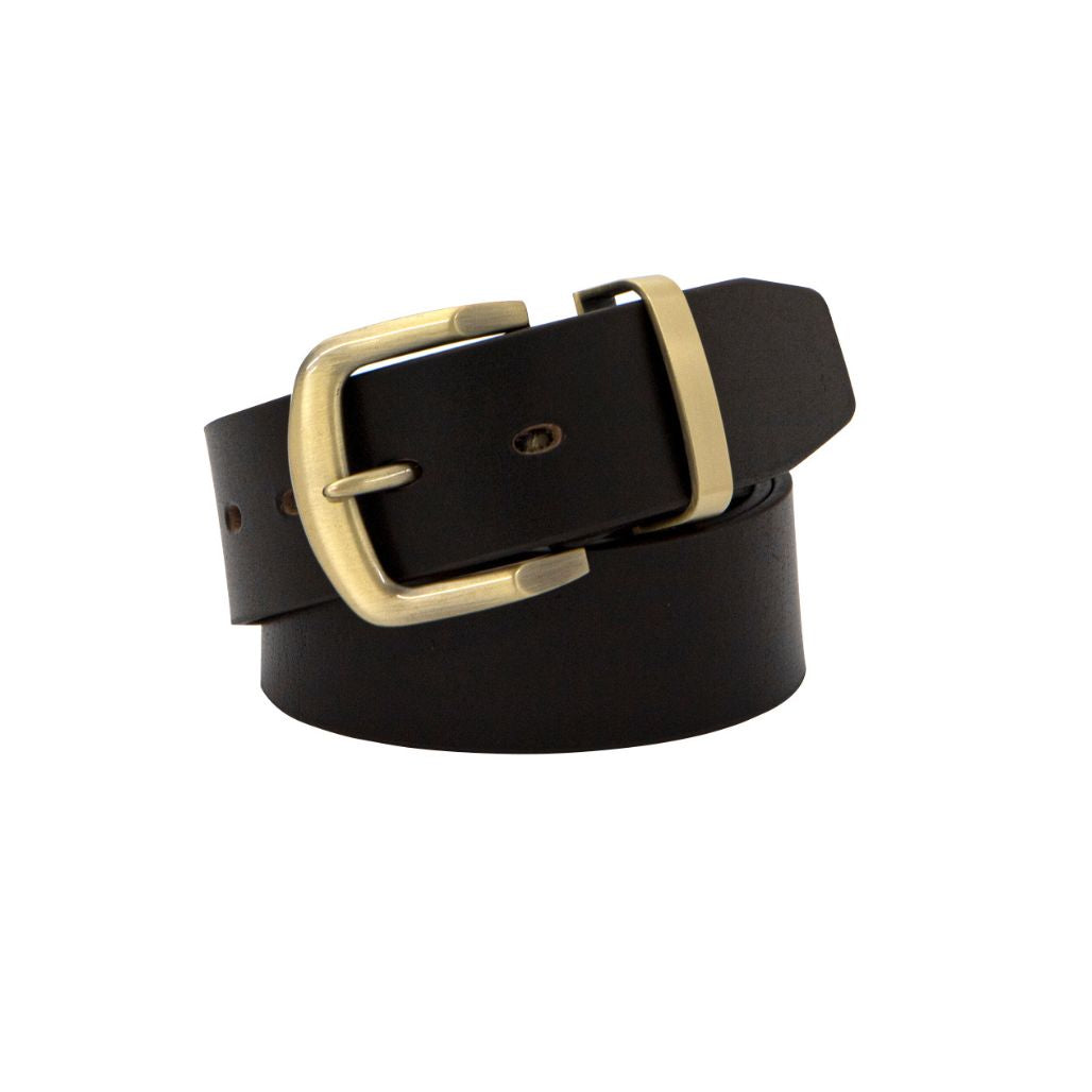 JAMBOREE Brown. Full Grain Natural Leather Belt. 38mm width. Larger sizes.-Full Grain Leather Belts-PEROZ Accessories