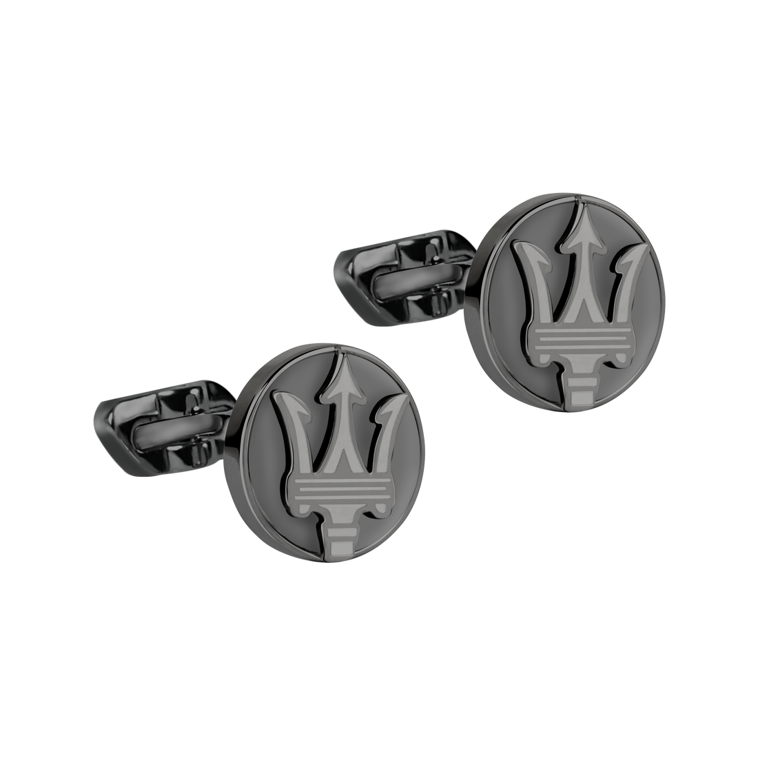 Maserati Hematite Gunmetal Cufflinks-Cufflinks-PEROZ Accessories