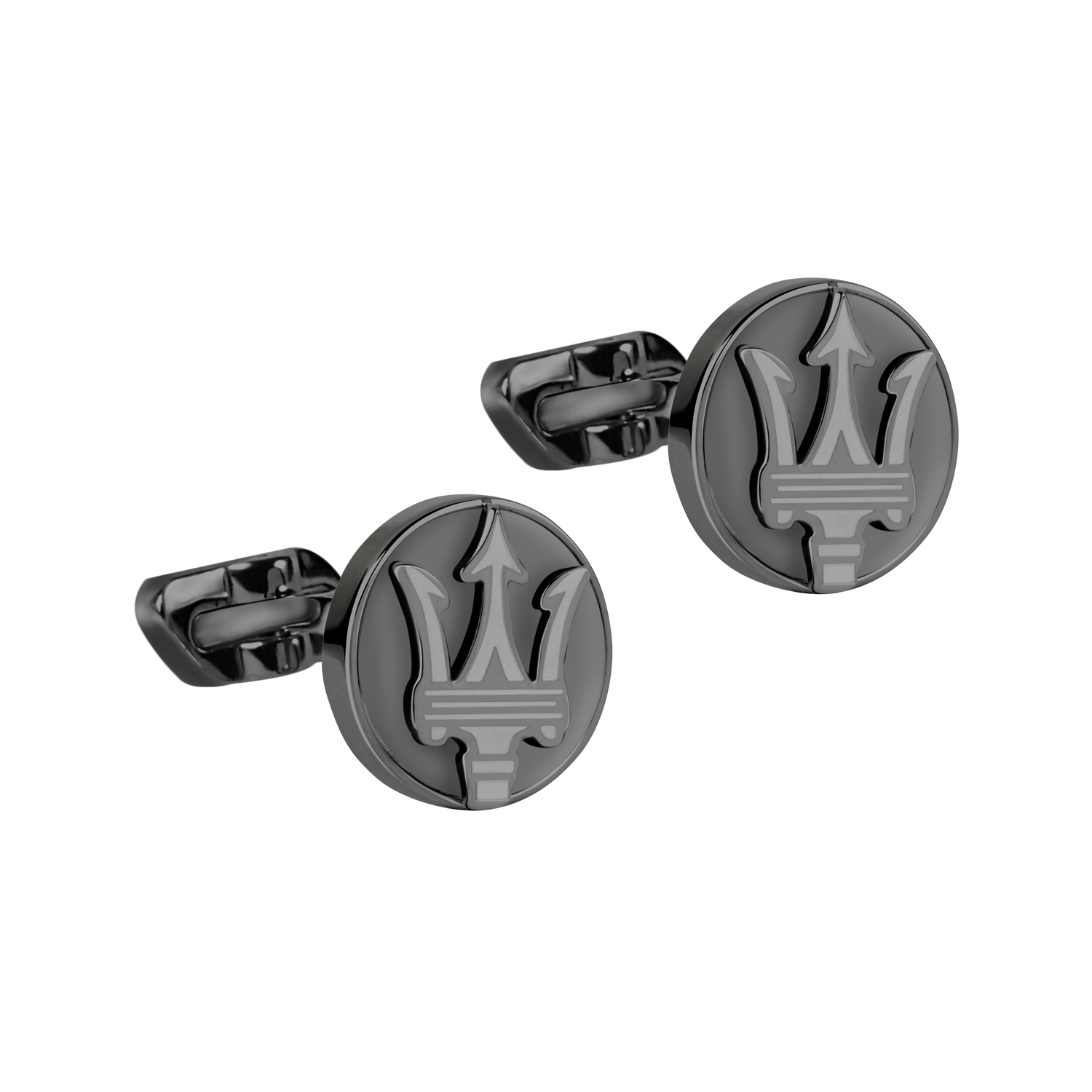 Maserati Hematite Gunmetal Cufflinks-Cufflinks-PEROZ Accessories
