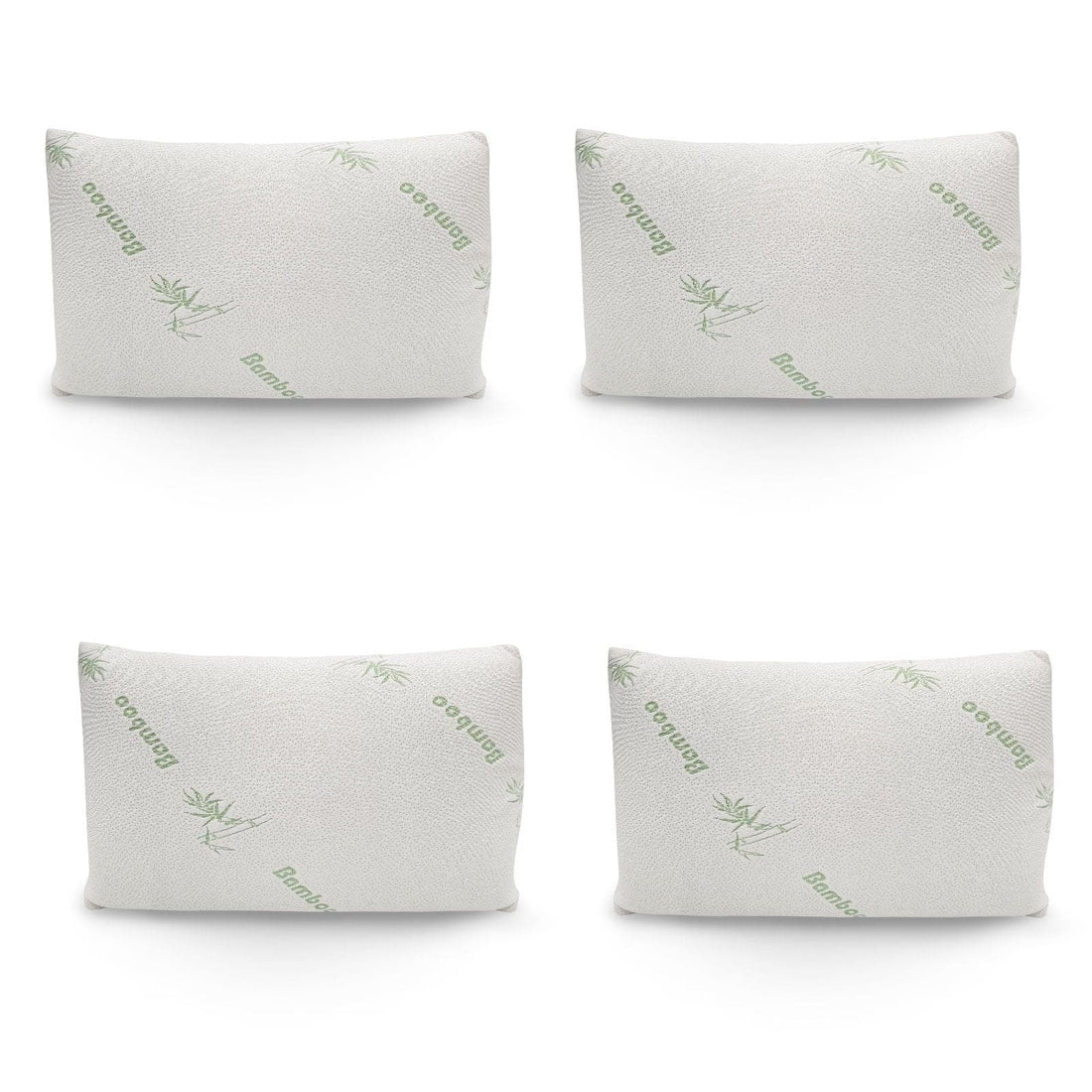 4 x Memory Foam Pillow Bamboos Covered Ultra Soft Hypoallergenic-Bedding-PEROZ Accessories