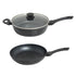 StoneChef 2 Piece Set 1 x Deep Frypan 28cm 1 x Frypan 28cm Grey Handle-Cookware-PEROZ Accessories