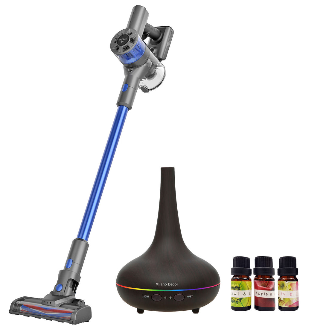 MyGenie X5 Cordless Vacuum Cleaner + Bonus Dark Wood Diffuser Humidifier-Small Home Appliances-PEROZ Accessories