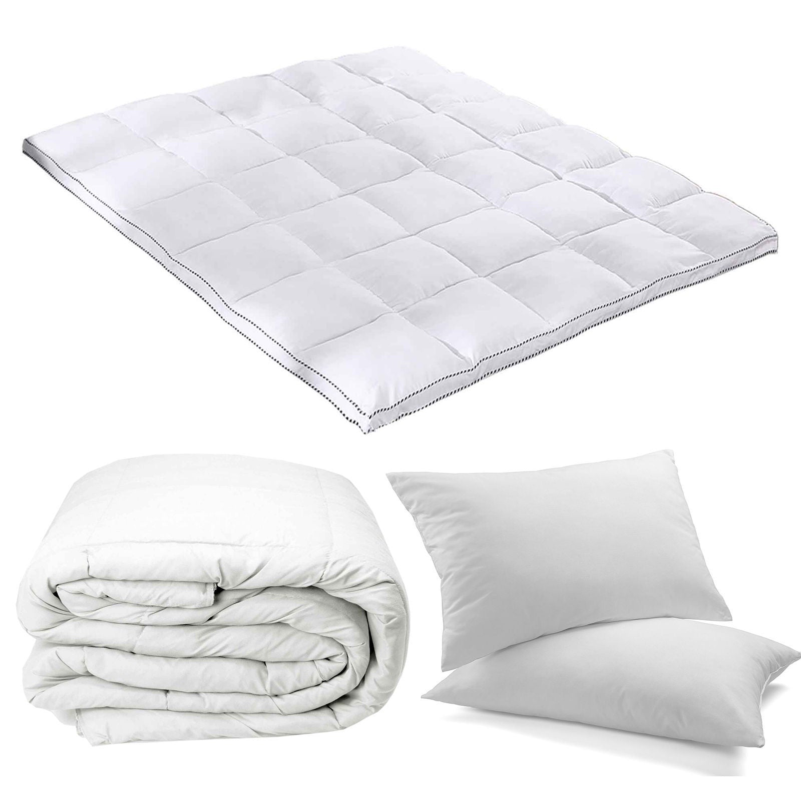 Royal Comfort Bedding Essentials Bed In Bag 1 x Quilt 1 x Topper 2 x Pillows Set-Bedding-PEROZ Accessories