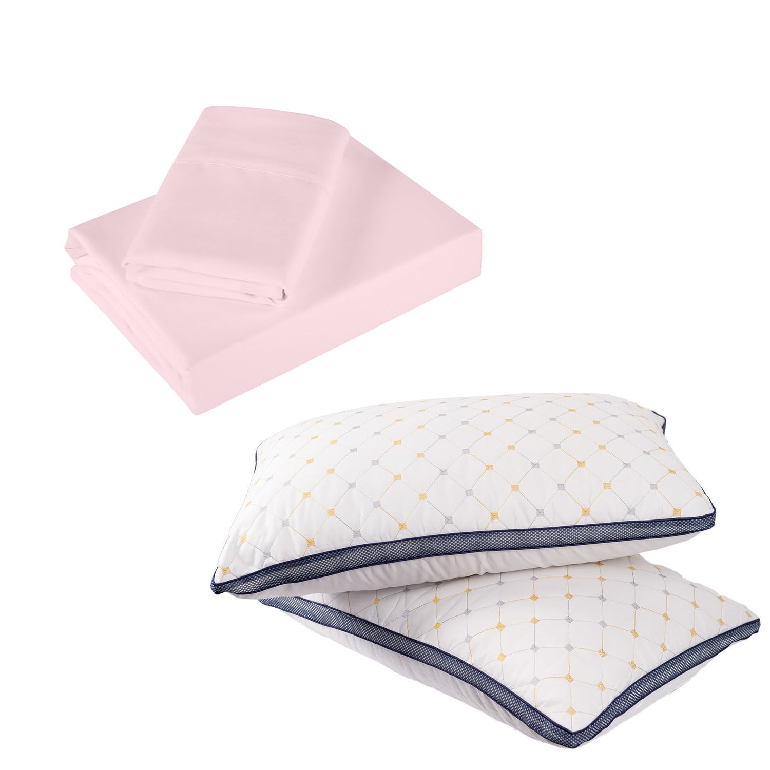 Royal Comfort Bedding Set 1 x 1200TC 4 Piece Sheet Set And 2 x Air Mesh Pillows-Bedding-PEROZ Accessories