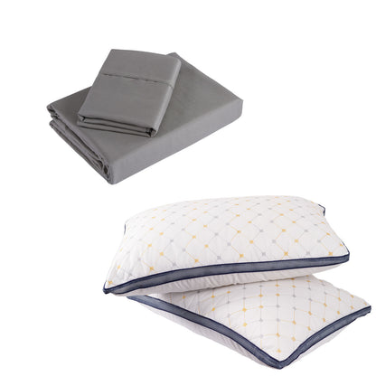 Royal Comfort Bedding Set 1 x 1200TC 4 Piece Sheet Set And 2 x Air Mesh Pillows-Bedding-PEROZ Accessories