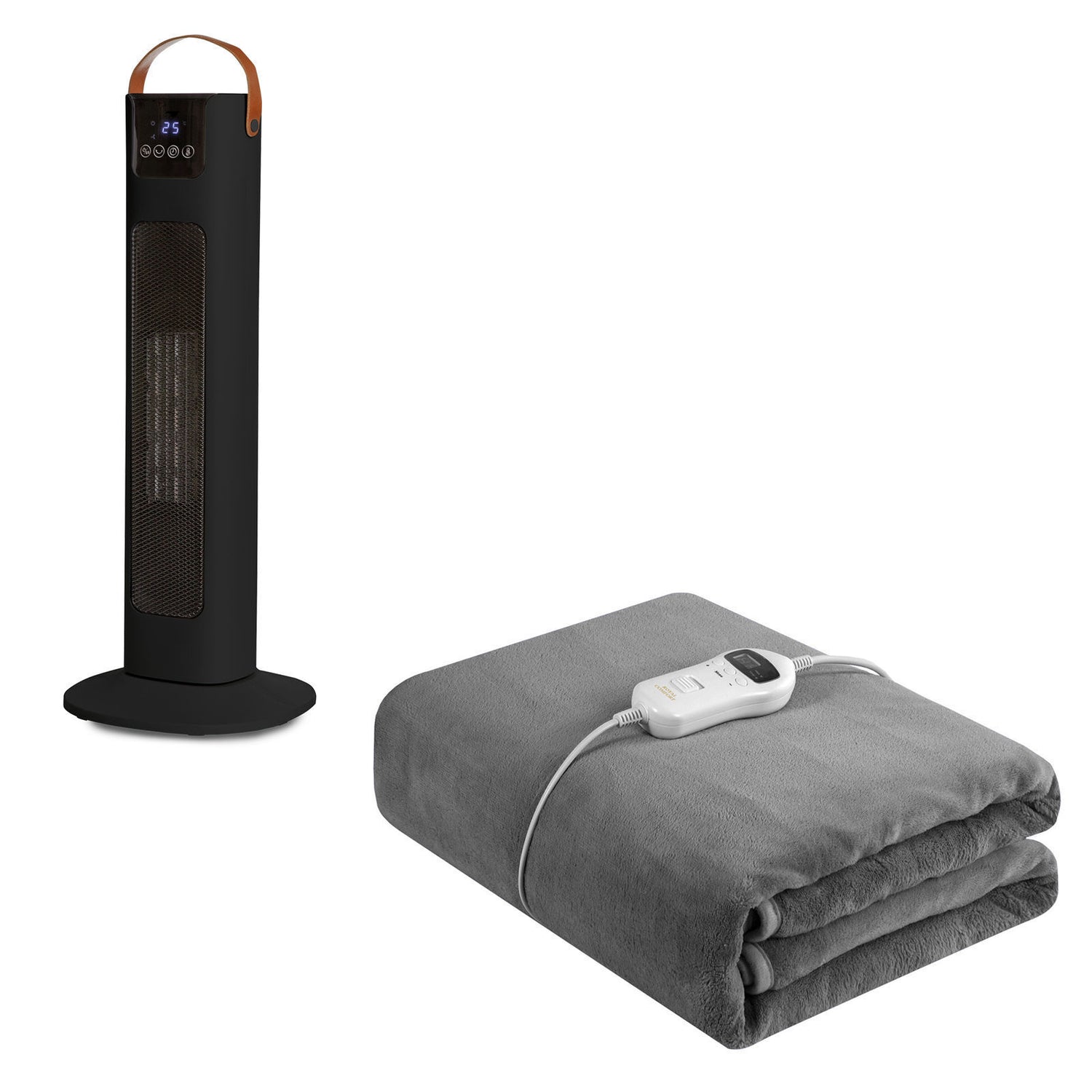 Royal Comfort Winter Warmers Set 1 x Heated Throw + 1 x Pursonic Tower Heater-Heating &amp; Cooling-PEROZ Accessories