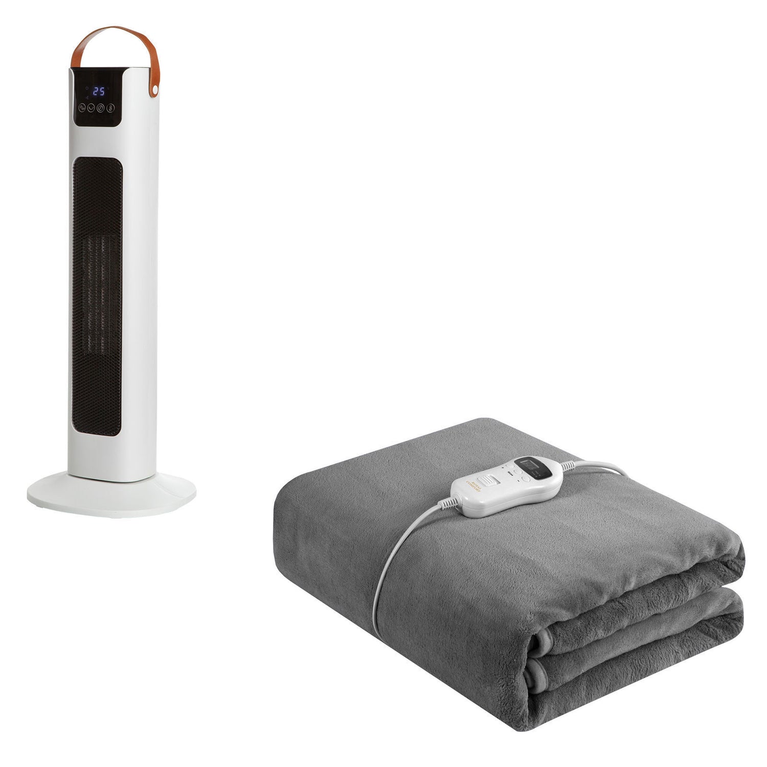 Royal Comfort Winter Warmers Set 1 x Heated Throw + 1 x Pursonic Tower Heater-Heating &amp; Cooling-PEROZ Accessories