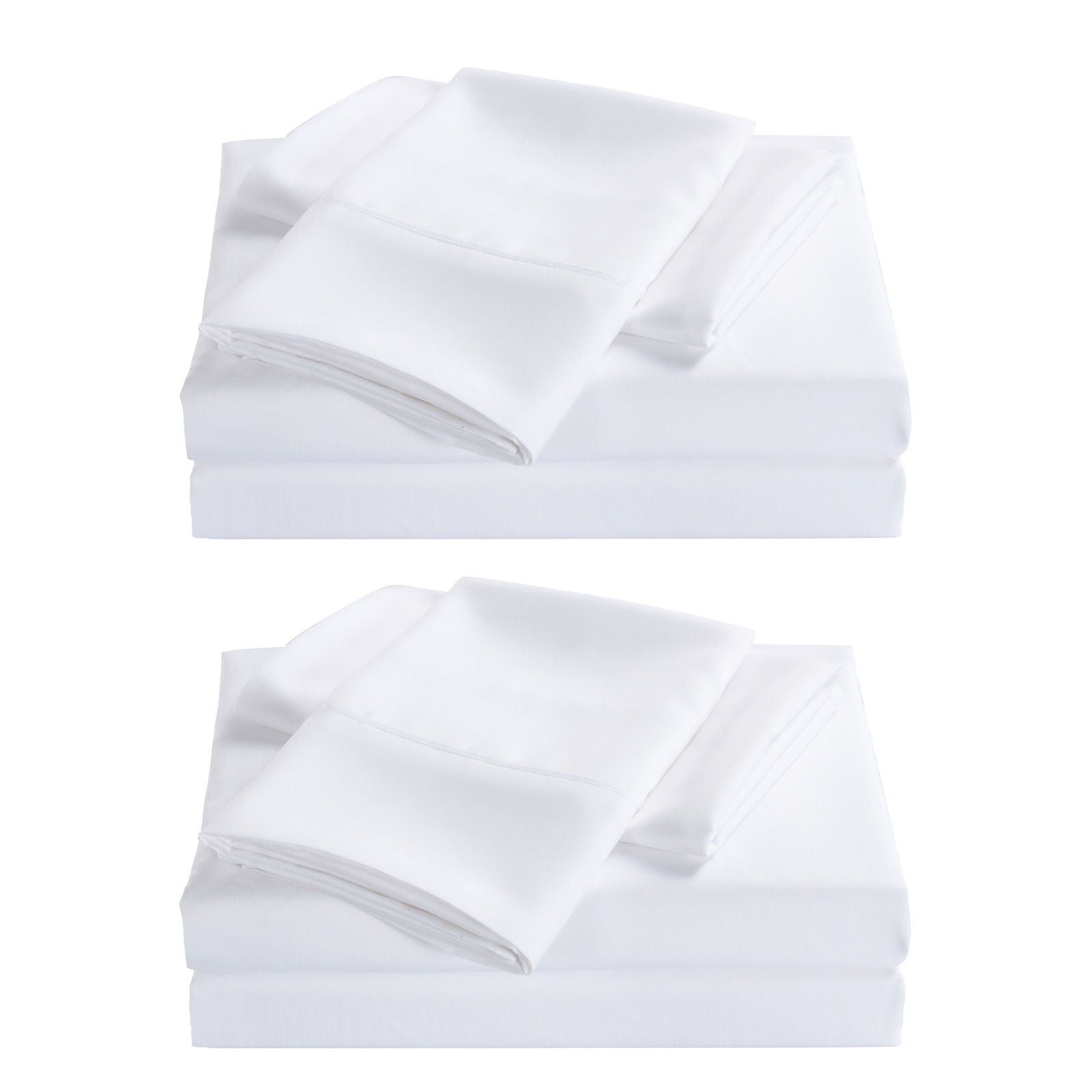 Royal Comfort 2000 Thread Count Original Bamboo Blend White Sheet Set 2 Pack-Bed Linen-PEROZ Accessories