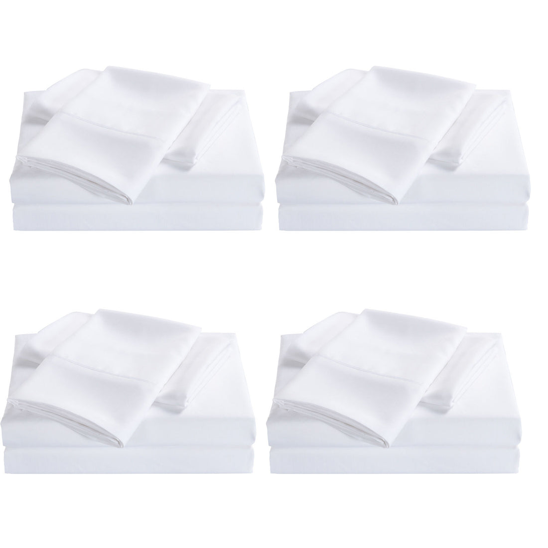 Royal Comfort 2000 Thread Count Original Bamboo Blend White Sheet Set 4 Pack-Bed Linen-PEROZ Accessories