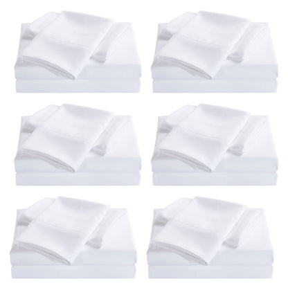 Royal Comfort 2000 Thread Count Original Bamboo Blend White Sheet Set 6 Pack-Bed Linen-PEROZ Accessories