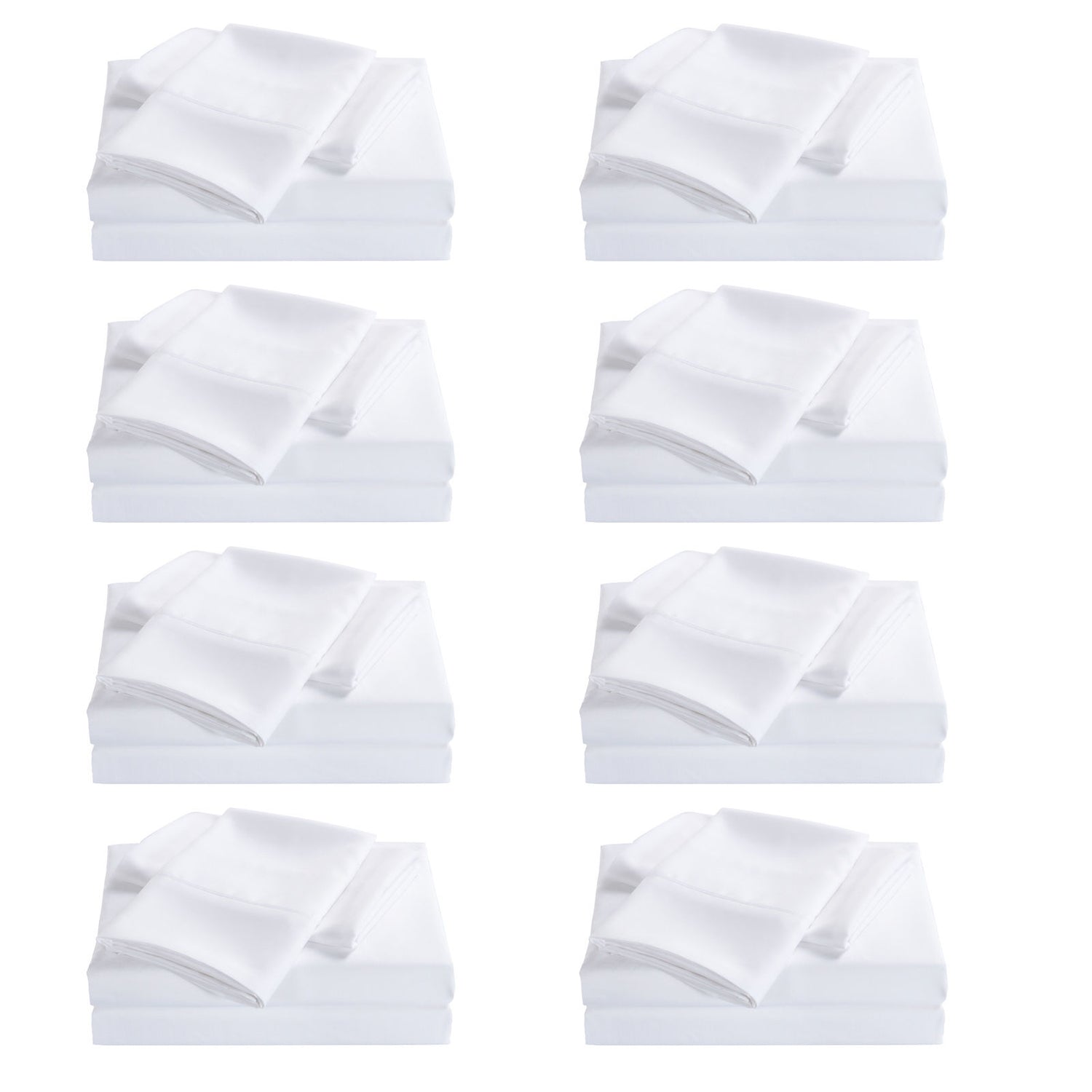 Royal Comfort 2000 Thread Count Original Bamboo Blend White Sheet Set 8 Pack-Bed Linen-PEROZ Accessories