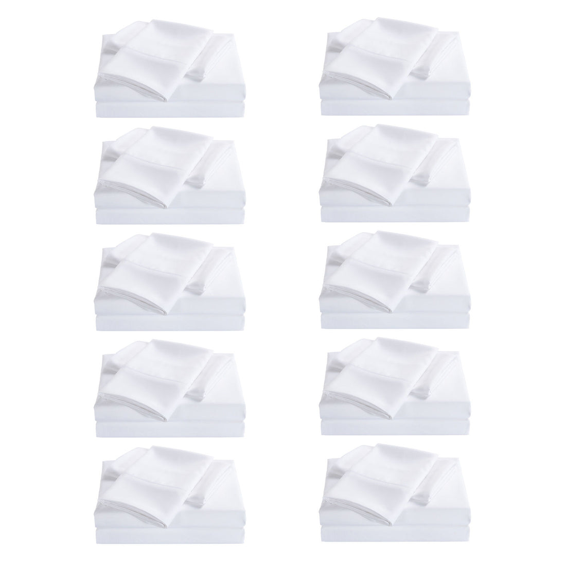 Royal Comfort 2000 Thread Count Original Bamboo Blend White Sheet Set 10 Pack-Bed Linen-PEROZ Accessories