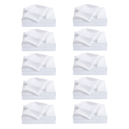 Royal Comfort 2000 Thread Count Original Bamboo Blend White Sheet Set 10 Pack-Bed Linen-PEROZ Accessories