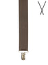 BRACES. X-Back with Nickel Clips. Plain Khaki 35mm width.-Braces-PEROZ Accessories