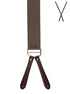 BRACES. X-Back with Leather Ends. Plain Khaki. 35mm width.-Braces-PEROZ Accessories