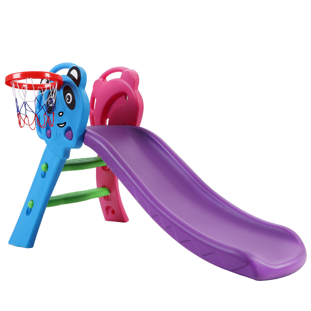 Keezi Kids Slide with Basketball Hoop Outdoor Indoor Playground Toddler Play-Baby &amp; Kids &gt; Toys-PEROZ Accessories
