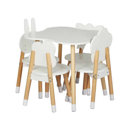 Keezi 5 Piece Kids Table and Chairs Set Children Activity Study Play Desk-Baby &amp; Kids &gt; Kid&