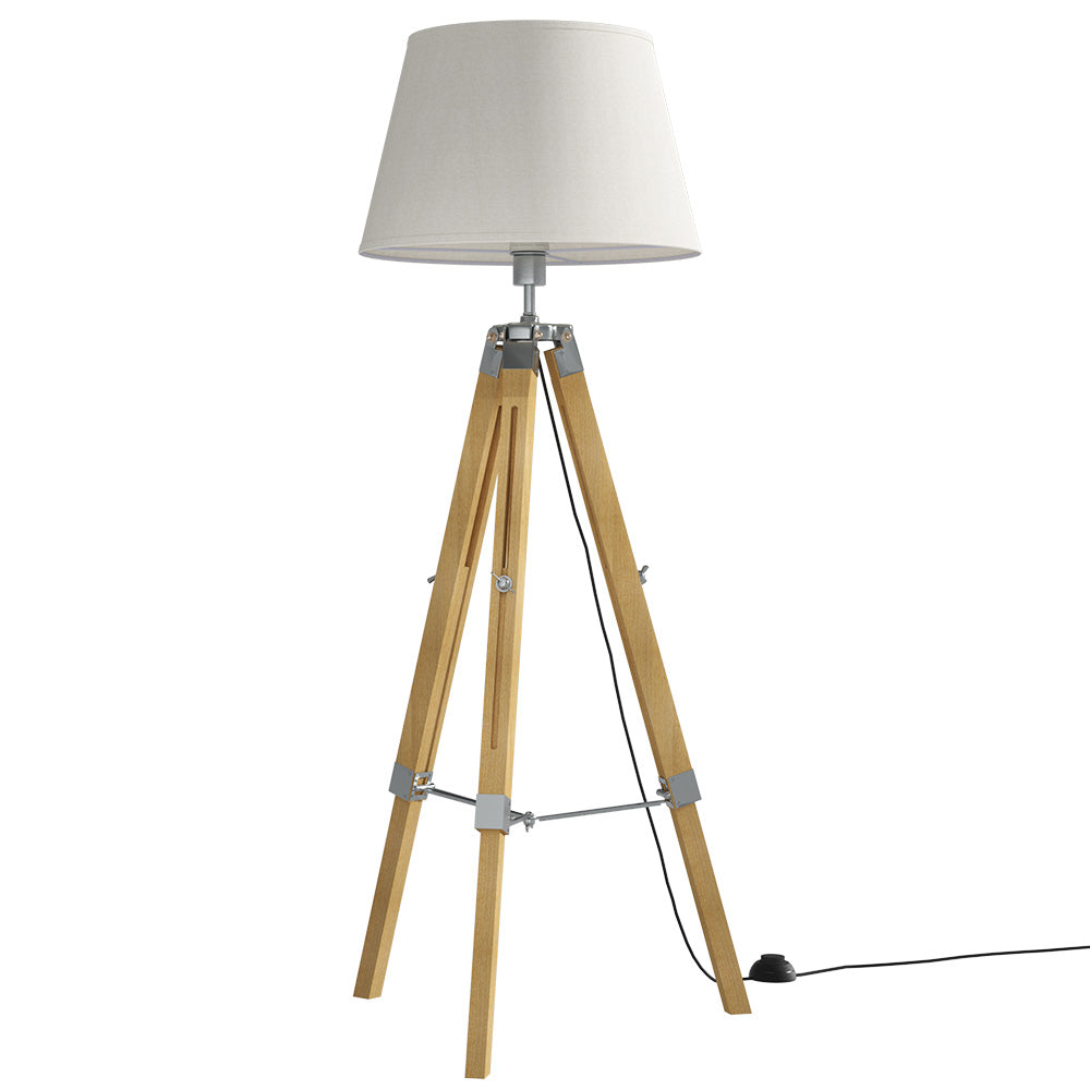 Artiss Floor Lamp Shelf Modern LED Storage Tripod Shelves Stand Room Light-Furniture &gt; Bedroom-PEROZ Accessories