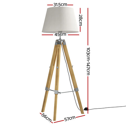 Artiss Floor Lamp Shelf Modern LED Storage Tripod Shelves Stand Room Light-Furniture &gt; Bedroom-PEROZ Accessories
