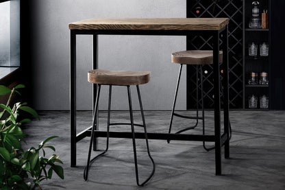 Artiss Vintage Industrial High Bar Table for Stool Kitchen Cafe Desk Dark Brown-Furniture &gt; Bar Stools &amp; Chairs-PEROZ Accessories