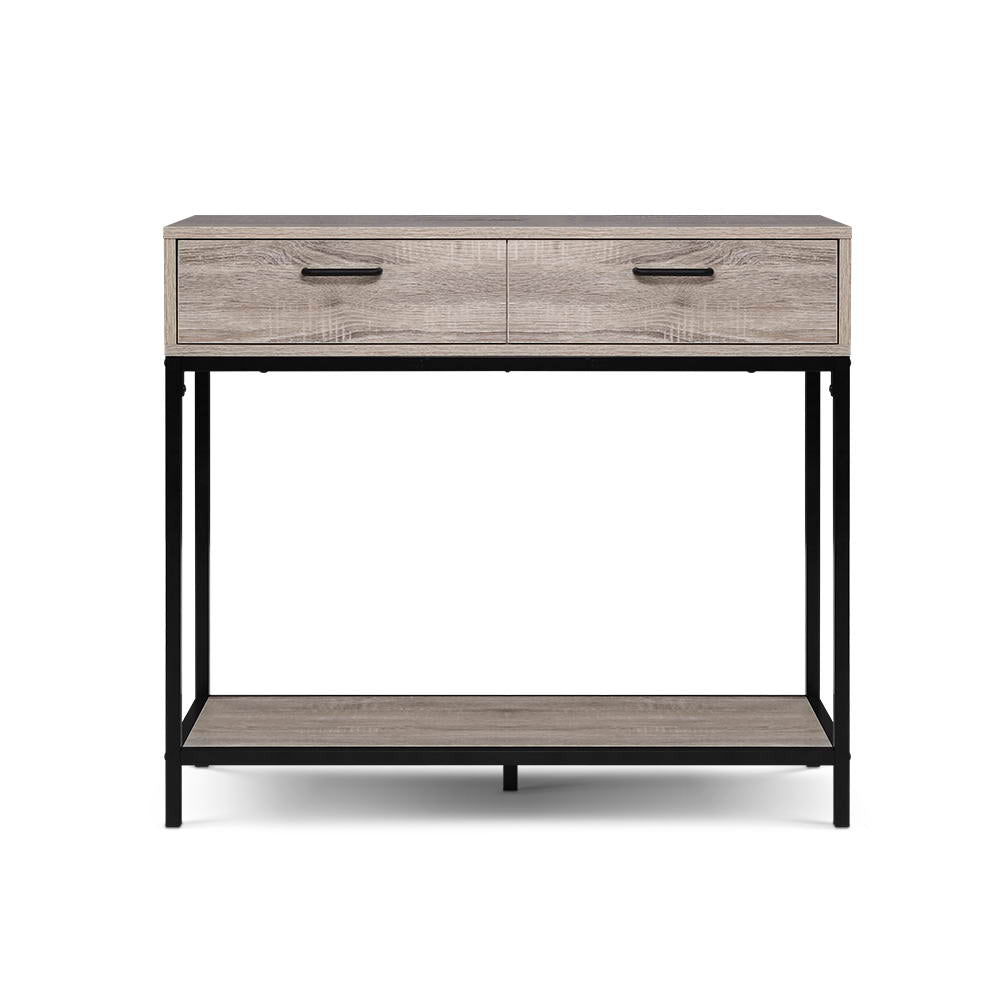 Artiss Hallway Console Table Hall Side Entry Display Desk Drawer Storage Oak-Furniture &gt; Living Room - Peroz Australia - Image - 1