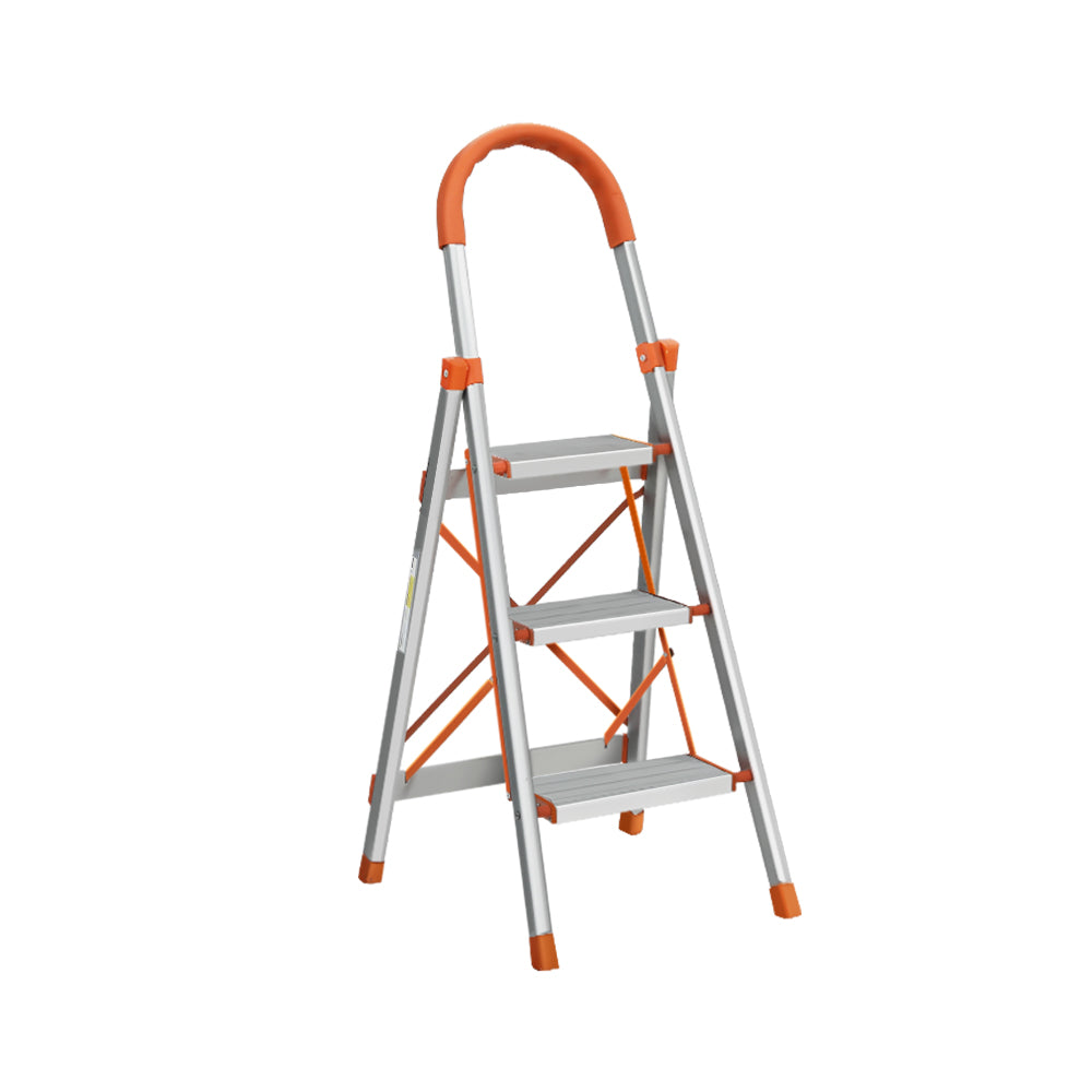 Giantz 3 Step Ladder Multi-Purpose Folding Aluminium Light Weight Non Slip Platform-Tools &gt; Other Tools-PEROZ Accessories