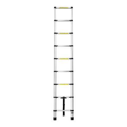 Giantz 2.6M Telescopic Ladder Aluminium Extension Extendable Steps Adjustable Height-Tools &gt; Other Tools-PEROZ Accessories