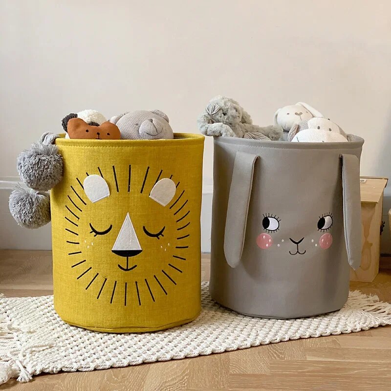 Anyhouz Storage Bucket Leveret Large Capacity Cloth Organizer Basket Folding Home Storage Bag Basket-Cloth Organizer-PEROZ Accessories