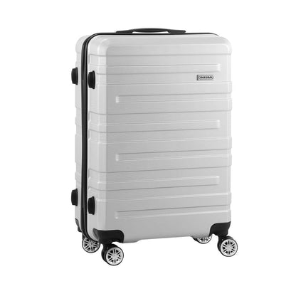 Shop Mazam 28&quot; Luggage Suitcase Trolley Set Travel TSA Lock Storage Hard Case Silver  | PEROZ Australia