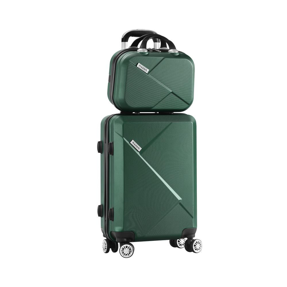 Shop Mazam 2PCS Luggage Suitcase Trolley Set Travel TSA Lock Storage Hard Case Green  | PEROZ Australia