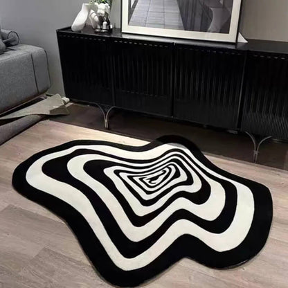 Anyhouz Carpet Green 80x120cm Creative Living Room Striped Home Decoration Bedroom Rug Fluffy Plush Mat-Carpets-PEROZ Accessories