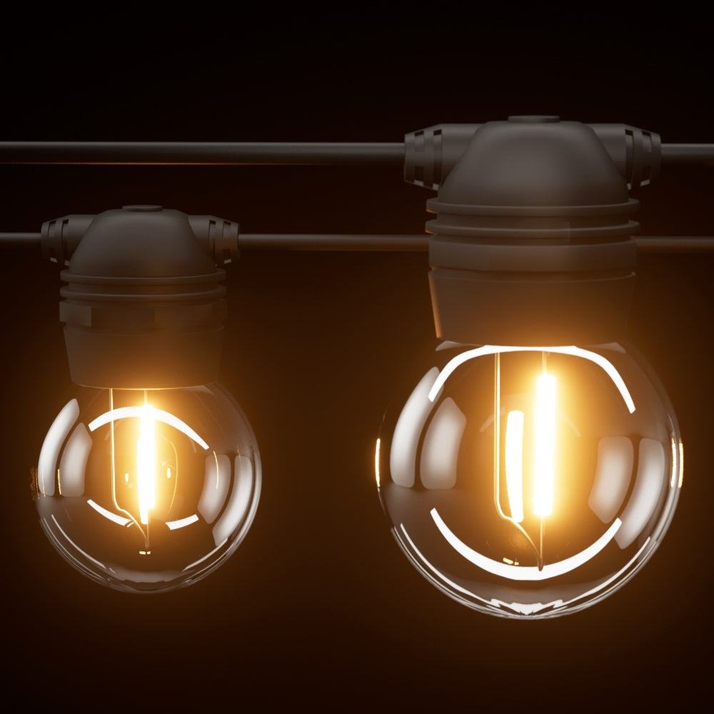 Jingle Jollys 30 LED Festoon Lights Solar Outdoor String Light Christmas 34m-Home &amp; Garden &gt; Lighting-PEROZ Accessories