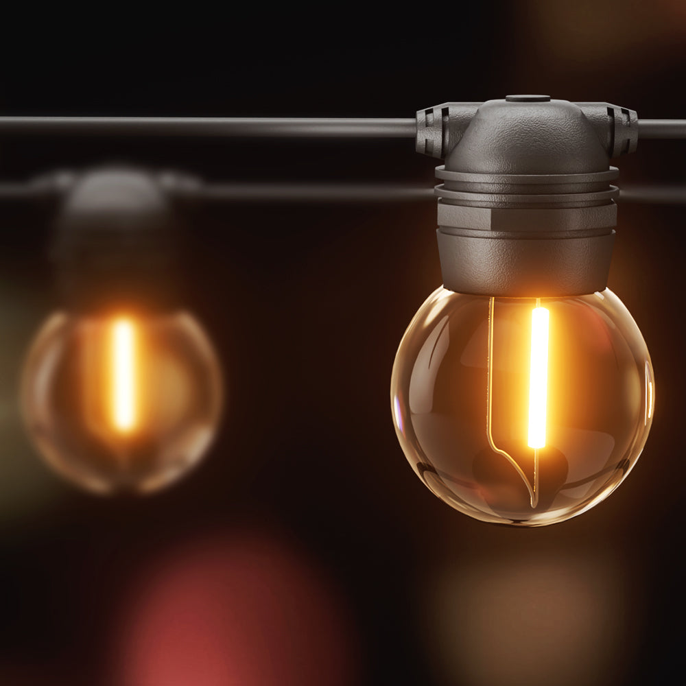 Jingle Jollys 30 LED Festoon Lights Solar Outdoor String Light Christmas 34m-Home &amp; Garden &gt; Lighting-PEROZ Accessories