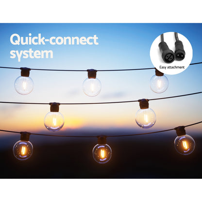 Jingle Jollys LED Solar Festoon Lights Outdoor 50M String Light Christmas Party-Occasions &gt; Christmas-PEROZ Accessories