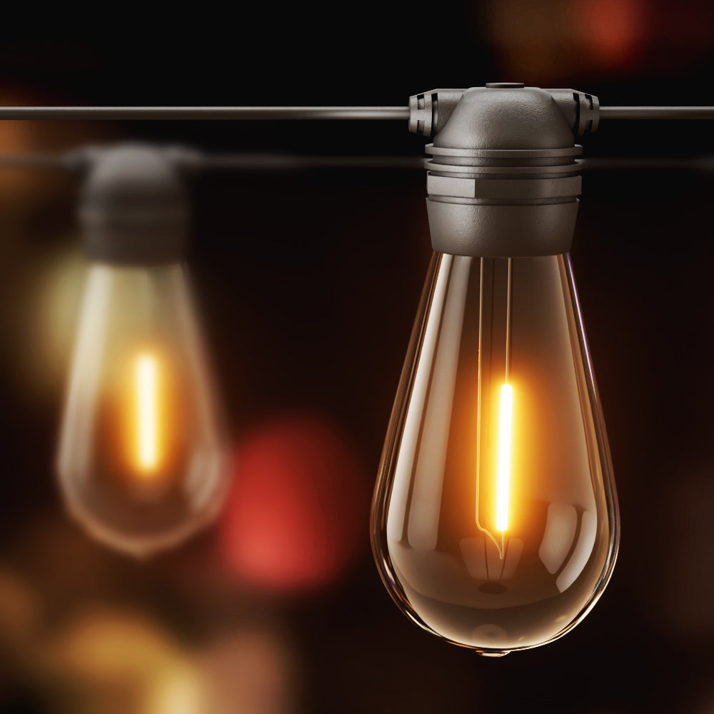 Jingle Jollys LED Solar Festoon Lights 17m String Light Outdoor Christmas Party-Occasions &gt; Lights-PEROZ Accessories