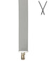 BRACES. X-Back with Nickel Clips. Plain Light Grey. 35mm width.-Braces-PEROZ Accessories