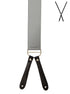 BRACES. X-Back with Leather Ends. Plain Light Grey. 35mm width.-Braces-PEROZ Accessories