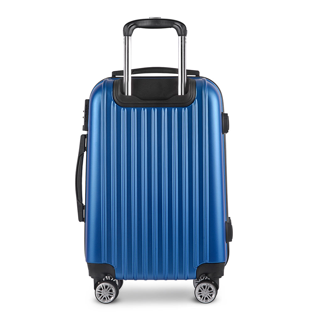 Wanderlite 28&quot; 75cm Luggage Trolley Travel Suitcase Set Carry On Hard Case TSA Lock Lightweight Blue-Luggage-PEROZ Accessories