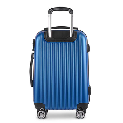 Wanderlite 28&quot; 75cm Luggage Trolley Travel Suitcase Set Carry On Hard Case TSA Lock Lightweight Blue-Luggage-PEROZ Accessories