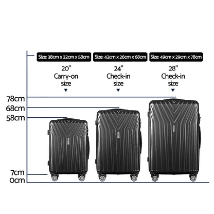 Wanderlite 3pc Luggage 20&