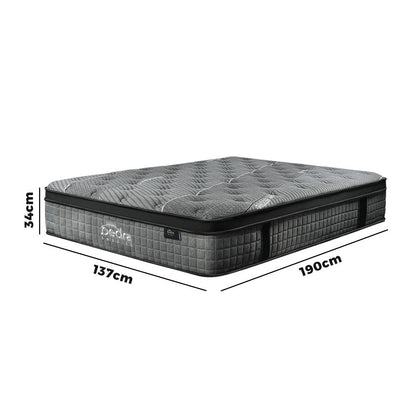 Bedra Double Mattress Breathable Spring Mattress Euro Top Latex Foam 34cm 7 zone-Mattress-PEROZ Accessories
