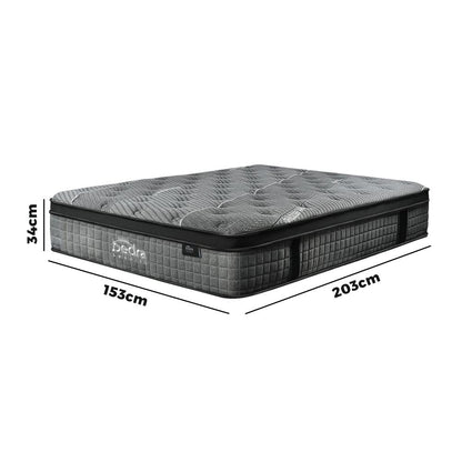 Bedra Queen Mattress Breathable Spring Mattress Euro Top Natural Latex Foam 34cm-Mattress-PEROZ Accessories