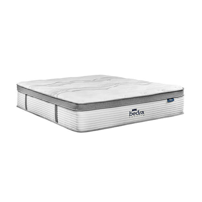 Queen Mattress Euro Top Bed Mattress Pocket Spring Medium Firm 34cm 7 Zone Bedra-Mattress-PEROZ Accessories