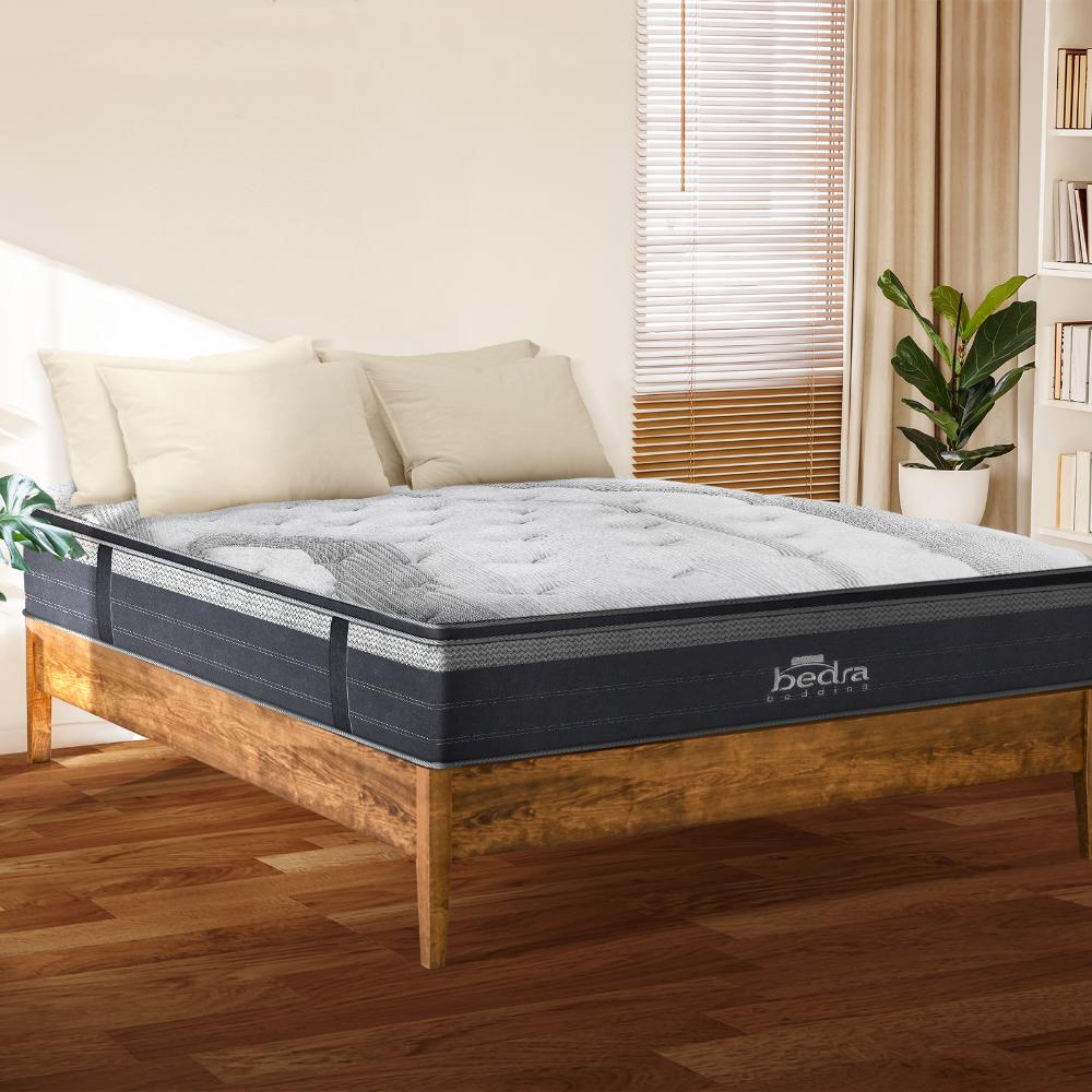 Bedra King Mattress Breathable Spring Euro Top Natural Latex Foam 36cm 7 zone-Mattress-PEROZ Accessories