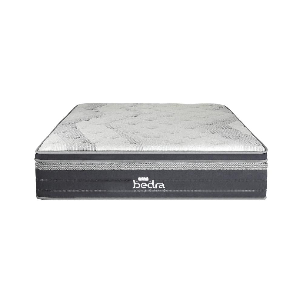 Bedra Queen Mattress Breathable Spring Euro Top Natural Latex Foam 36cm 7 zone-Mattress-PEROZ Accessories